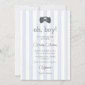 Invitation Bitty Bow Oh Boy Baby shower (Devant)