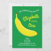 Invitation Bizarre de fruits Banana 1er anniversaire (Devant)