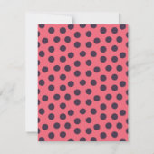 Invitation Bizarre De Ladybug Sur Les Doodles Feuilles Filles (Dos)