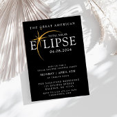 Invitation Black 2024 Total Solar Eclipse Viewing Party