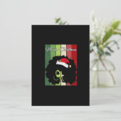 Invitation Black African American Joyeux Noël Santa Hat X (Debout devant)