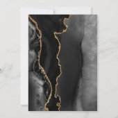Invitation Black Agate Gold Surprise fête d'anniversaire (Dos)