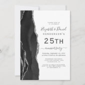 Invitation Black Agate Silver 25e Anniversaire (Devant)