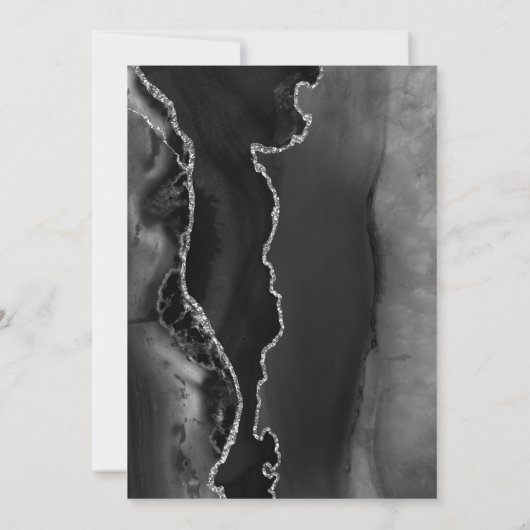 Invitation Black Agate Silver 25th Anniversary (Dos)