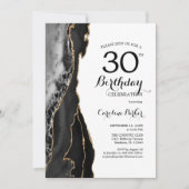 Invitation Black Agate White Gold 30e anniversaire (Devant)