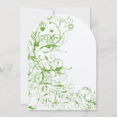Invitation Black and Apple Green Bird Swirl Weddin (Dos)