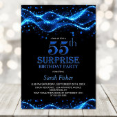 Invitation Black and Blue Surprise 55e anniversaire