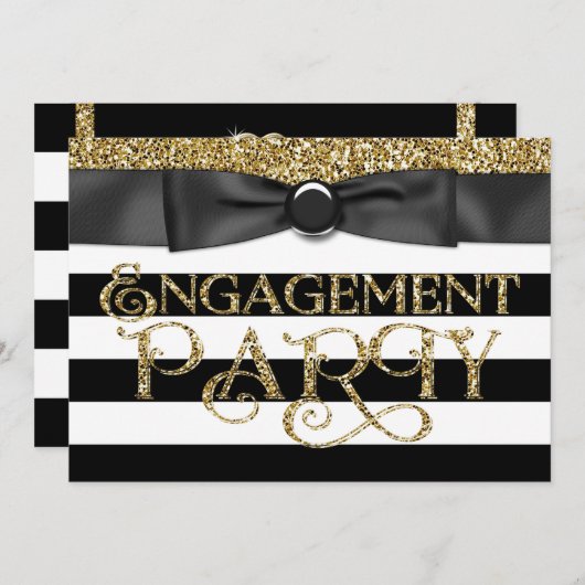 Invitation Black and Gold (Devant / Derrière)