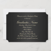 Invitation Black and Gold 2025 Graduation Party (Dos)
