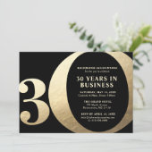 Invitation Black and Gold 30th Business Anniversary (Debout devant)