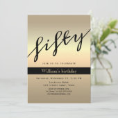 Invitation Black and Gold 50e anniversaire (Debout devant)