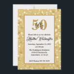 Invitation Black and Gold 50th Birthday Party<br><div class="desc">Invitation à la fête du 50e anniversaire de Black and Gold</div>