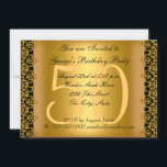 Invitation Black and Gold 50th Birthday Party<br><div class="desc">Black and Gold 50th Birthday Party</div>