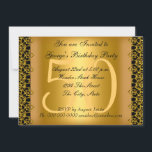 Invitation Black and Gold 50th Birthday Party<br><div class="desc">Black and Gold 50th Birthday Party</div>