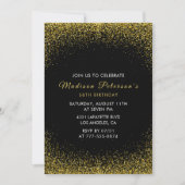 Invitation Black and Gold 58e anniversaire Parties scintillan (Devant)