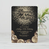 Invitation Black and Gold 80e anniversaire (Debout devant)