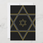 Invitation Black and Gold Bar Mitzvah (Dos)