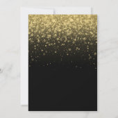 Invitation Black and Gold Bokeh Confetti Sweet 16 (Dos)