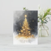 Invitation Black and Gold Business Holiday Party (Debout devant)