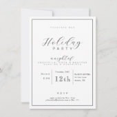 Invitation Black and Gold Business Holiday Party (Dos)