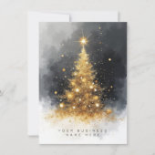 Invitation Black and Gold Business Holiday Party (Devant)