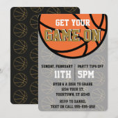 Invitation Black and Gold College Basketball Watch (Devant / Derrière)