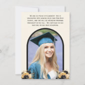 Invitation Black and Gold Disco Ball Photo Graduation Party (Dos)