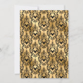Invitation Black and Gold Floral Gothique Bachelorette Party (Dos)