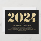 Invitation Black and Gold Glitter 2022 (Devant)