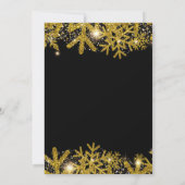 Invitation Black and Gold Modern Holiday Party (Dos)