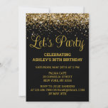 Invitation Black and Gold Parties scintillant 30e anniversair<br><div class="desc">Black and Gold Parties scintillant Invitation,  30e invitation Anniversaire Faisons la fête,  modèle digital Thirty Any Age,  Téléchargement instantané Quarante Cinquante Soixante,  Personnalisé 21e 40e 60e,  Élégant Milestone Celebrate Sweet 16,  Personnalisé 18e Glam Golden Confetti,  Calligraphie adulte Design moderne,  Chic tendance simple pour elle,  Bling 16ème quinceanera 15ème célébration</div>