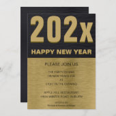 Invitation Black and Gold Party (Devant / Derrière)