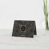 Invitation Black And Gold Stars Goth Pattern (Dos)