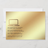 Invitation Black and Gold Virtual Graduation Party (Dos)