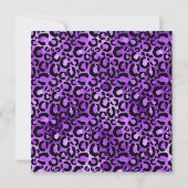 Invitation Black and Lilac Purple Leopard Glam 30e anniversai (Dos)