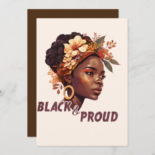 Invitation Black and proud (Devant / Derrière)