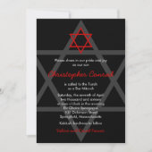 Invitation Black and Red Bar Mitzvah (Devant)
