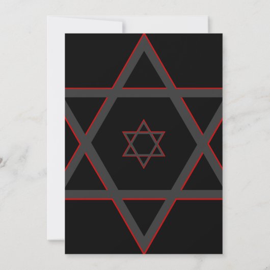 Invitation Black and Red Bar Mitzvah (Dos)