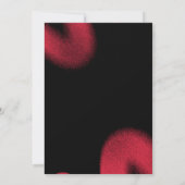 Invitation Black and Red Modern Grunge Art moderne Anniversai (Dos)
