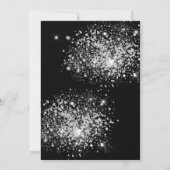 Invitation Black and Silver Glitter New Year's Eve Party (Dos)