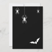 Invitation Black and White Bat Chic Crazy Halloween Party (Dos)