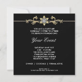 Invitation Black and White Black Cravate Corporate Party (Devant)