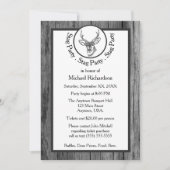 Invitation Black and White Buck Stag (Devant)