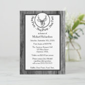 Invitation Black and White Buck Stag (Debout devant)