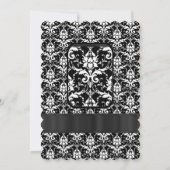 Invitation Black and white damask (Dos)