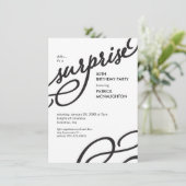 Invitation Black and White Elegance Surprise Anniversaire (Debout devant)