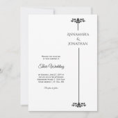 Invitation Black and White Elegant Minimalist Photo Wedding | (Devant)