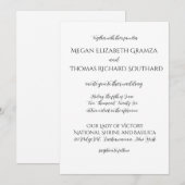 Invitation Black and White Elegant Simplicity Wedding Invite (Devant / Derrière)