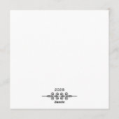 Invitation Black and White Family Reunion Square Simple  (Dos)