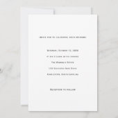 Invitation Black and White Floral Wedding (Dos)